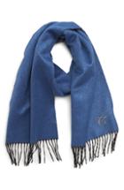 Men's Canali Solid Silk & Cashmere Scarf, Size - Blue
