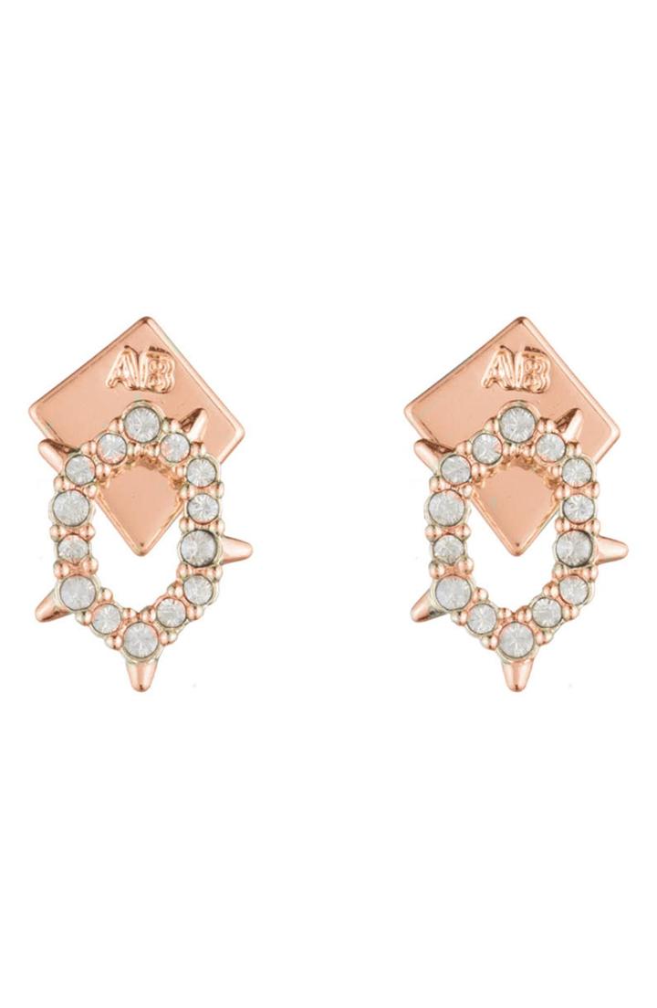 Women's Alex Bittar Crystal Encrusted Spiked Stud Earrings