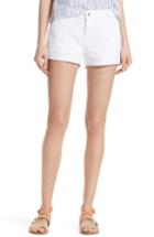 Women's Frame Mitered Denim Shorts - White