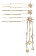 Jenny Packham Set Of 3 Hairpins, Size - Metallic
