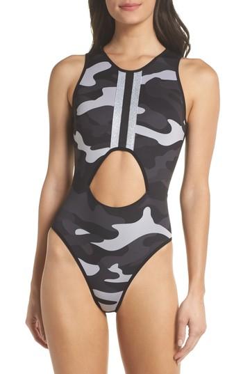 Women's Ultracor Point Break Collegiate One-piece Swimsuit - Grey