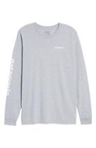 Men's Patagonia Long Sleeve Logo T-shirt, Size - Grey