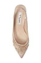 Women's Nina Taela Floral Embellished Slingback Pump .5 M - Metallic
