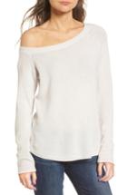 Women's James Perse Off The Shoulder Cashmere Sweater - Beige