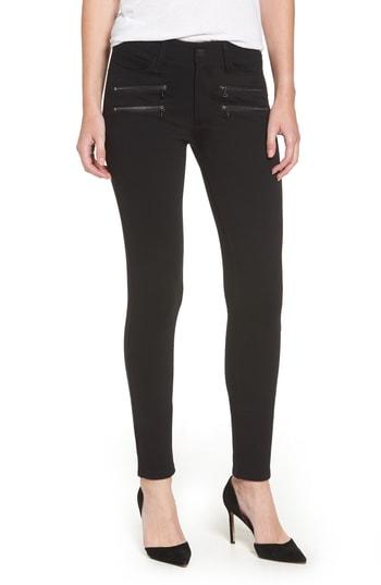 Women's Paige Edgemont Zip Ponte Pants - Black