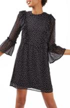 Women's Topshop Spot Ruffle Flute Dress