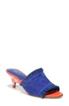 Women's Diane Von Furstenberg Gimli Kitten Heel Sandal M - Blue
