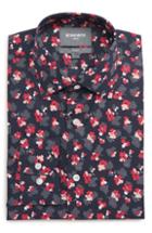 Men's Bonobos Pearl Slim Fit Stretch Floral Dress Shirt .5 33 - Red
