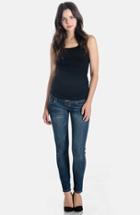 Women's Lilac Clothing Skinny Maternity Jeans - Blue