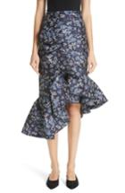 Women's Johanna Ortiz Belladonna Floral Jacquard Ruffle Skirt - Blue