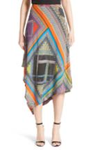 Women's Etro Patchwork Print Asymmetrical Skirt Us / 42 It - Orange