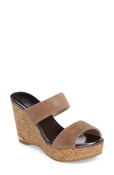 Women's Jimmy Choo Parker Cork Wedge Slide Sandal