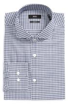 Men's Boss Mark Sharp Fit Check Dress Shirt .5r - Grey