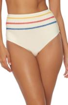 Women's Dolce Vita Embroidered High Waist Bikini Bottoms - Ivory