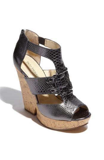 Enzo Angiolini 'dossil' Wedge Sandal Black Snake