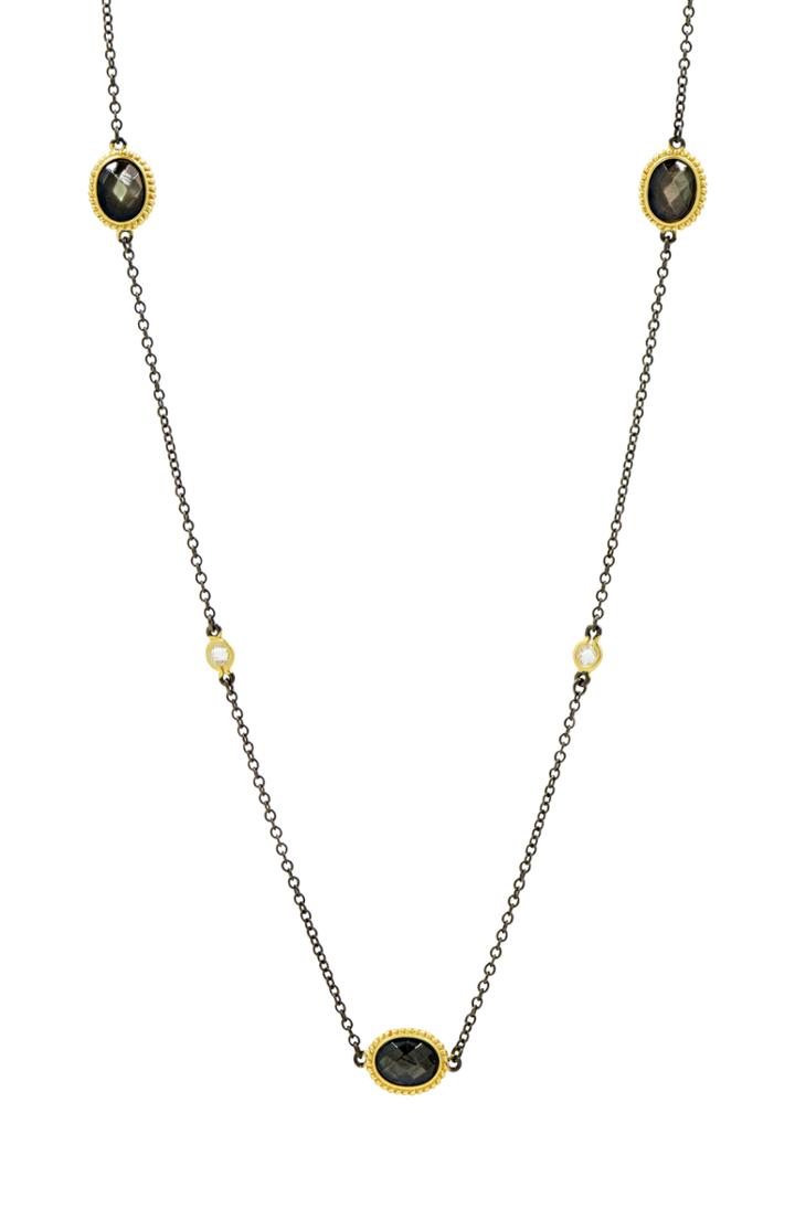 Women's Freida Rothman Color Theory Oval Station Necklace