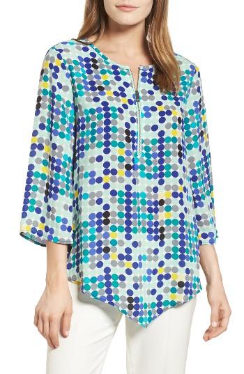 Women's Chaus Dotted Lights Zip Front Blouse