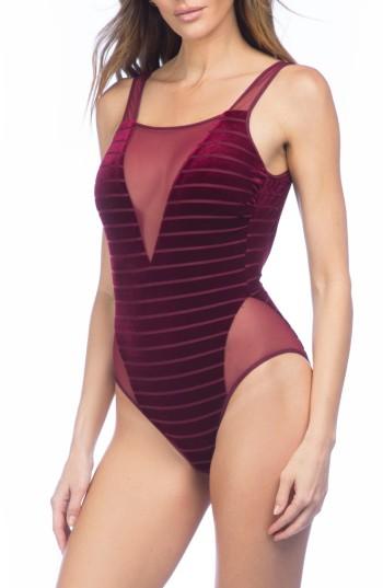 Women's Kenneth Cole New York Sultry One-piece Swimsuit - Burgundy
