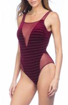 Women's Kenneth Cole New York Sultry One-piece Swimsuit - Burgundy