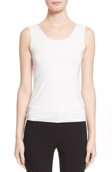 Women's Armani Collezioni Jersey Tank - White