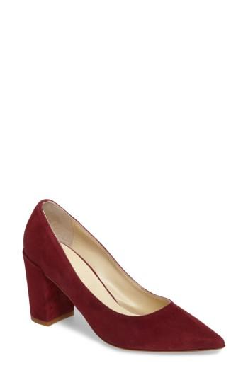 Women's Butter Kay Block Heel Pump M - Burgundy