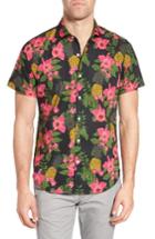 Men's Bonobos Slim Fit Print Sport Shirt - Black