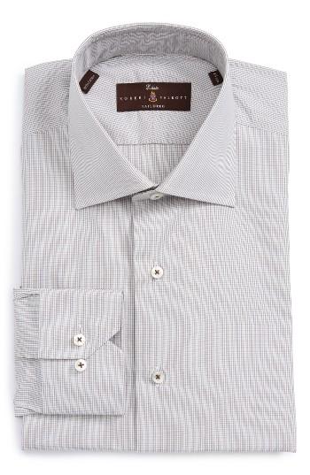 Men's Robert Talbott Estate Tailored Fit Check Dress Shirt - Brown