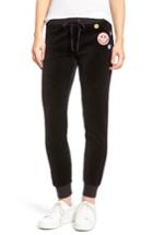 Women's Juicy Couture Call Me Juicy Zuma Velour Track Pants - Black