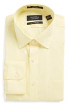 Men's Nordstrom Men's Shop Traditional Fit Non-iron Solid Dress Shirt 35 - Yellow