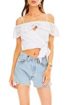 Women's Astr The Label Virgie Cold Shoulder Top - Blue