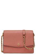Tory Burch Robinson Convertible Leather Shoulder Bag - Brown