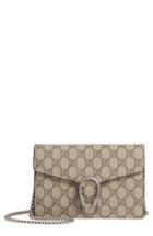 Women's Gucci Dionysus Gg Supreme Canvas Wallet On A Chain -