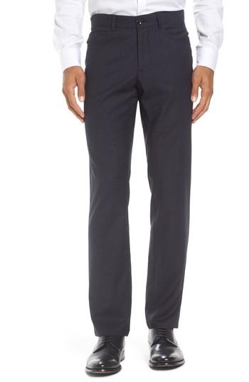 Men's Monte Rosso Flat Front Stripe Stretch Wool Trousers
