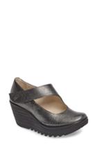 Women's Fly London 'yasi' Wedge Pump Us / 35eu - Metallic