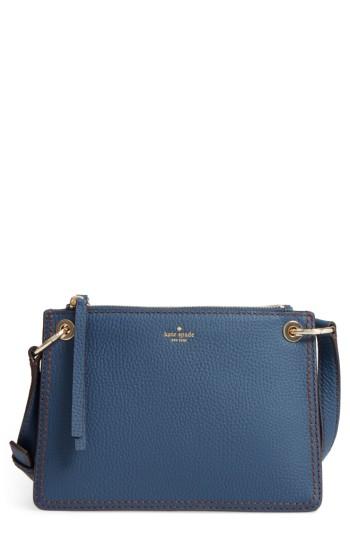 Kate Spade New York Dunne Lane - Caro Leather Crossbody Bag - Blue