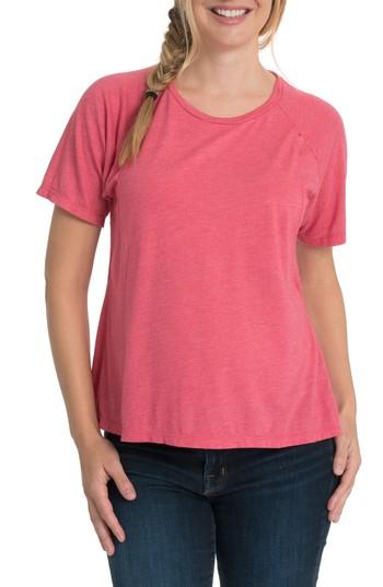Women's Bun Maternity Relax Maternity/nursing Tee - Red