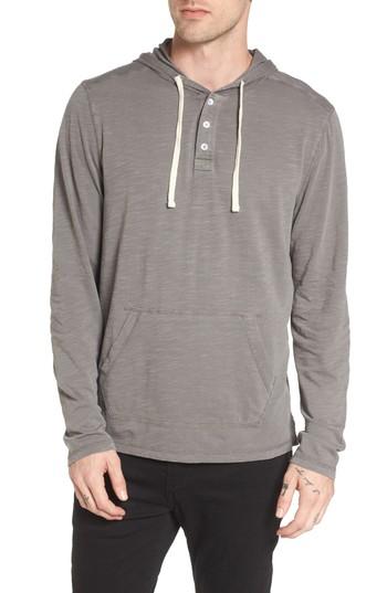 Men's The Rail Henley Hoodie - Grey