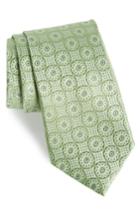 Men's Nordstrom Men's Shop Kaymer Medallion Silk Tie, Size - Green
