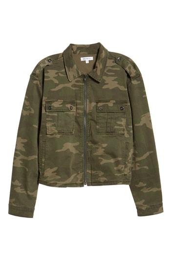 Women's Good American Camo Print Military Jacket /1 - Green