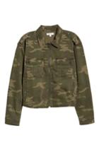 Women's Good American Camo Print Military Jacket /1 - Green
