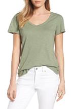 Women's Caslon V-neck Tee - Green