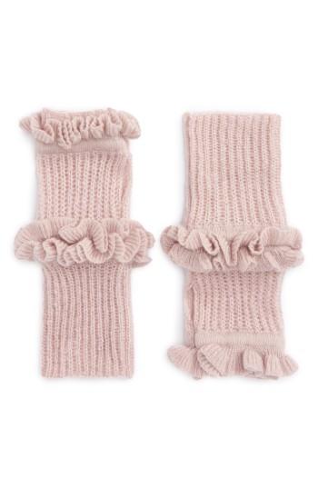 Women's Rebecca Minkoff Ruffle Fingerless Gloves, Size - Pink