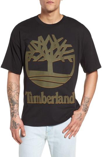 Men's Timberland Logo T-shirt - Black