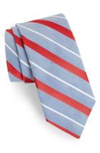 Men's Bonobos Holland Stripe Silk & Linen Tie, Size - Red