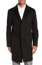 Men's Nordstrom Signature Darien Solid Cashmere Overcoat S - Black