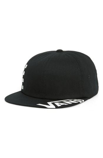 Men's Vans Distort Logo Baseball Cap - Black