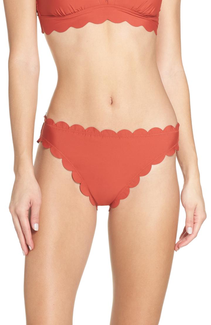 Women's Chelsea28 Scallop Hipster Bikini Bottoms - Metallic