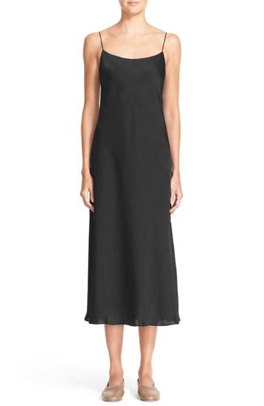 Women's Vince Spaghetti Strap Midi Dress - Black