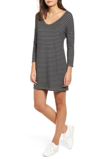 Women's Obey Dorland Stripe Dress - Black