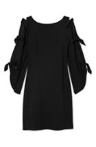 Women's Vince Camuto Tie Sleeve Shift Dress, Size - Black
